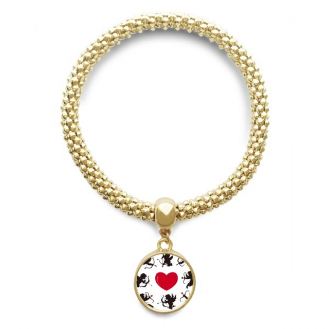 Cupidon Ange Rouge Coeur conation Motif en bracelet Pendentif Chaîne de Bijoux