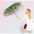 thumbnail image 4 of Green Tree Leaf Folding Travel Sun Umbrella Double Layer Sunblock Uv Protection Upf 50+ Rain Resista, 4 of 5