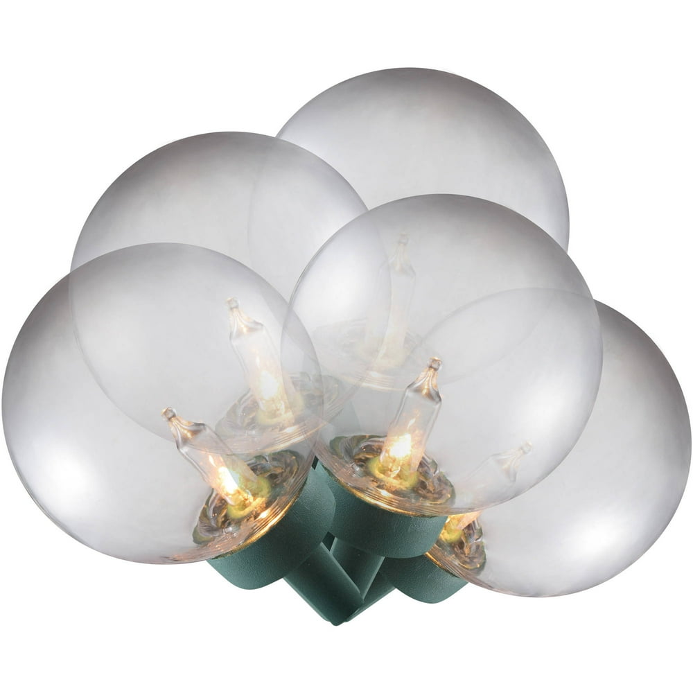Holiday Time Christmas Lights 35CT CLEAR G40 INCANDESCENT LIGHT WITH