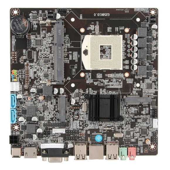 Carte mère HM65 Mini ITX LGA 988 DDR3 pour Intel 2 3rd pour SNB IVB pour I3 I5 I7 PGA CPU Carte mère PC de jeu