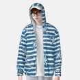 thumbnail image 2 of Kdxio Ocean on Striped Print Women Men Sun Protection UPF 50+ Jackets Zip Up Long Sleeve Hoodie Hiking Lightweight with Pockets, 2 of 7