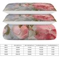 thumbnail image 2 of HAHDAXIA Oil Flower Bedding Solid Comforter Set for All Seasons,3 Pieces(1 Comforter+2 Pillowcases),Soft Microfiber Bedding Set Queen(90"x90"), 2 of 7
