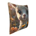 thumbnail image 2 of Fotbe Adorable Llama In Flowers Pattern Velvet Decorative Throw Pillow Covers with Elegant Piping, Soft Plush Cushion Cover for Sofa, Bed, Car, Office-16"x16", 2 of 8