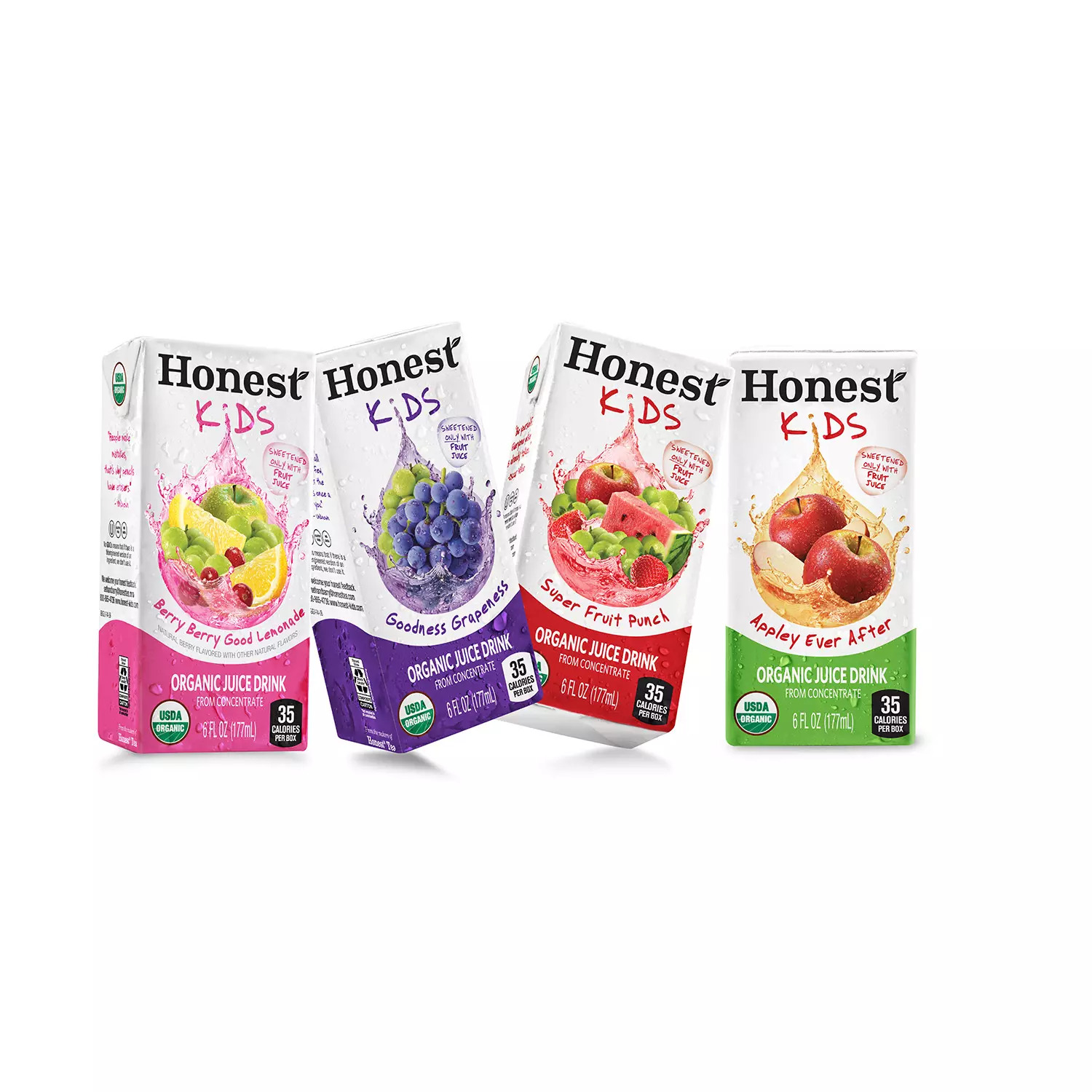New Honest Kids Organic Fruit Juice Drink Boxes Variety Pack 6oz (40pk)