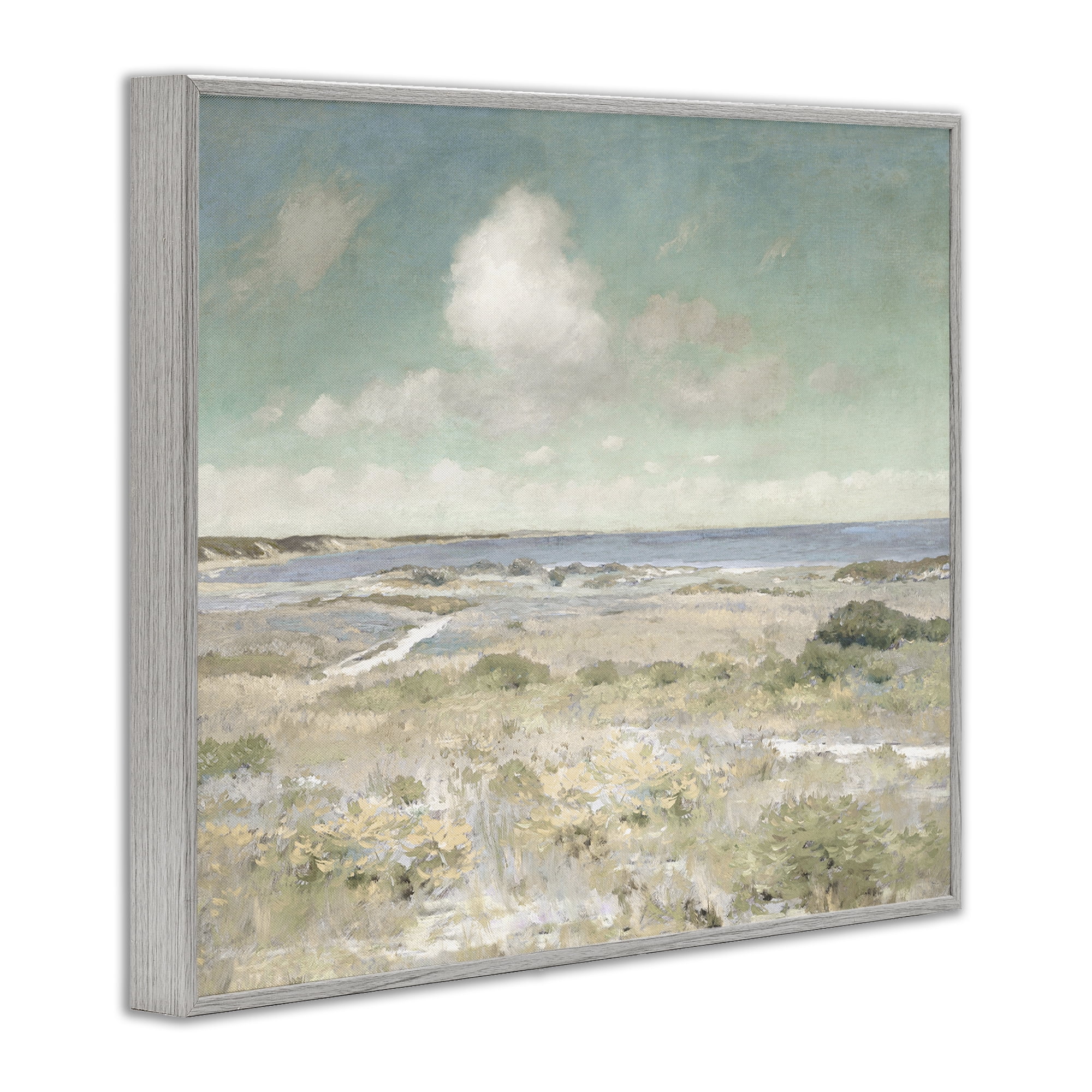 Stupell Industries Water View with Clouds Gray Framed Giclee Art, design by Christy McKee