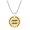 Gold Aquarius, variant on Women's Men's Stainless Steel Round Gold Plated Constellation Necklace Horoscope Jewelry Gold Libra