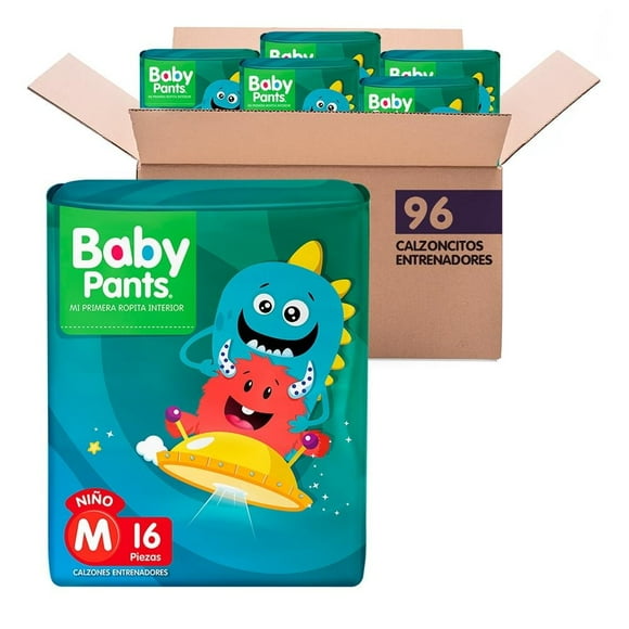 Pañal Autoajustable Baby Pants Mediano Niño 96 piezas