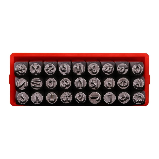 Set de sellos de metal Professional Steel Alphabet Stamp Set para marcas de impresión Letras minúsculas