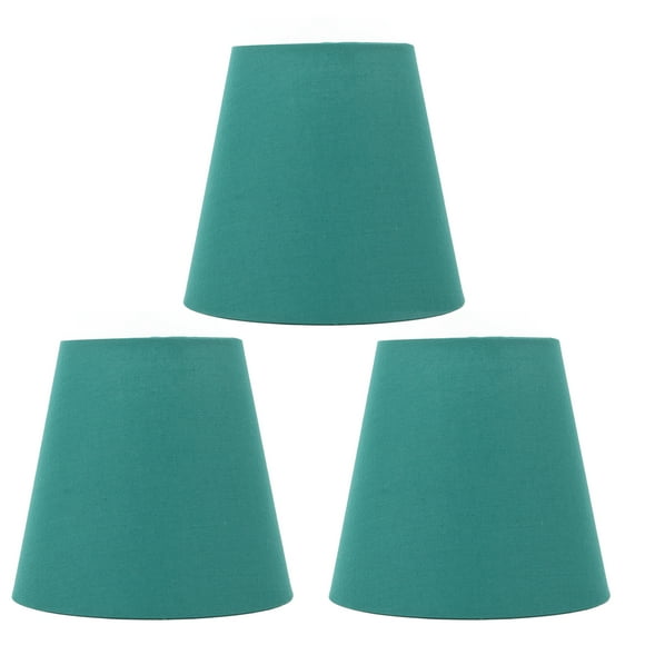 Verdant Touch Lot de 3 abat-jours modernes en tissu de type intervention E14 vert foncé pour chambre à coucher chevet