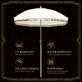 thumbnail image 5 of Palm Springs Jazz Era Bohemian Tassel Patio Umbrella with Handbag and Lid Vintage Wood Activity Outdoor Garden Courtyard Deck Wedding Theme Restaurant Cafe Small Tavern Set, 5 of 6