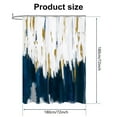 thumbnail image 3 of Dznils Blue and White Ombre Shower Curtain with Hooks, Abstract Modern Fabric Bathroom Curtain, 72" x 72", 3 of 12