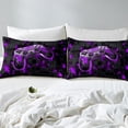 thumbnail image 4 of YST Boys Sheets Game Console Sheet Set for Kids Teen 3D Geometry Gamepad Gaming Queen Bed Sheets Set, Cool Neon Square Gamer Controller Bedding Set 4Pcs, Purple, 4 of 5