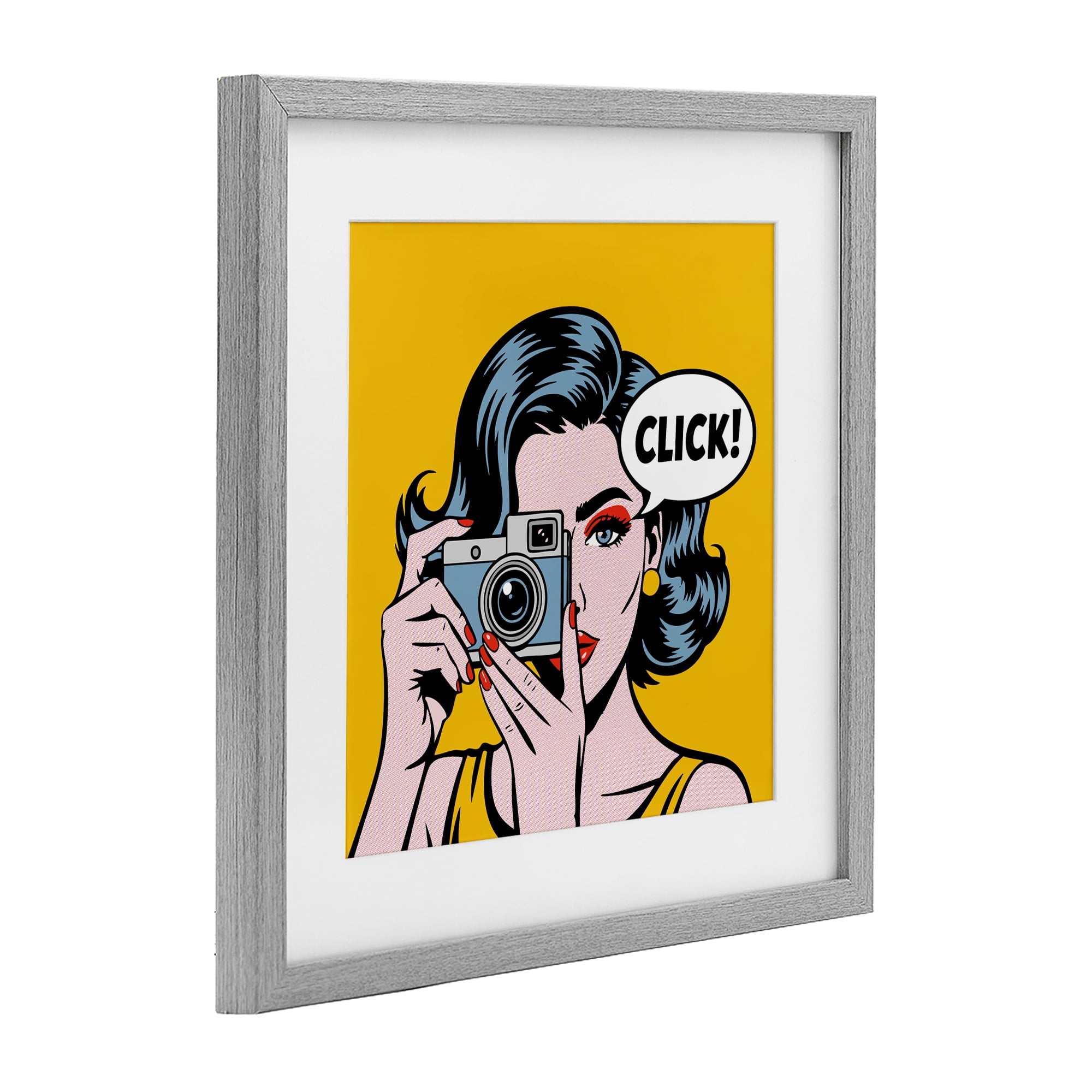 Stupell Industries Click Retro Photographer Gray Framed Print Under Glass, design by Andreas Magnusson