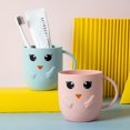 thumbnail image 2 of Wabjtam 2 Pcs Toothbrush Cups Tooth Brush Mugs Household Novel Creative Washing Cups Wash Cups Water Cups For Bathroom, 2 of 5