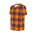 thumbnail image 6 of Fotbe Fall Buffalo Plaid Baseball Jersey Shirt for Men and Women, Casual Short Sleeves Button Down T-Shirt-3X-Large, 6 of 9