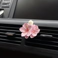 thumbnail image 3 of 2pcs Small Peach Flower Car Air Outlet Perfume Decoration Car Accessories For Women Men (Pink White), 3 of 7