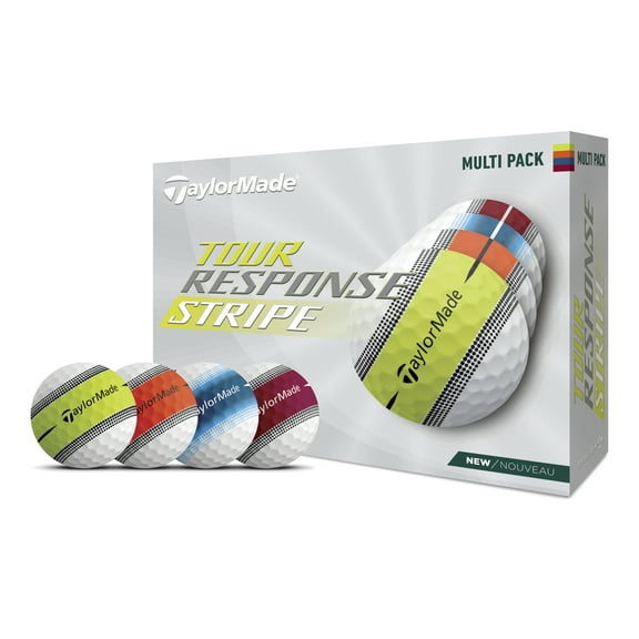 TaylorMade Tour Response Stripe Golf Balls, 12 Pack