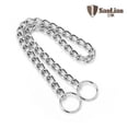 thumbnail image 4 of Collar de perro Collar de estrangulamiento ajustable Cadena de metal de acero sólido para perros pequeños, medianos y grandes (Plata, L-3,5 mm × 60 cm), 4 of 5