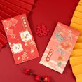 thumbnail image 3 of 10 Pcs Enveloppes Rouges Rectangulaires Traditionnelles Lucky Money Bag pour Visiteurs et Proches, Nouvel An, 3 of 7