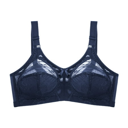 Pavied Minimizer Bras Bralettes for Women Seamless Bras Full Cup Thin Large Size Bra Fixed Double Straps After Four Of Buckle Feelingirl Bra Plus Size Bra Blue 80C