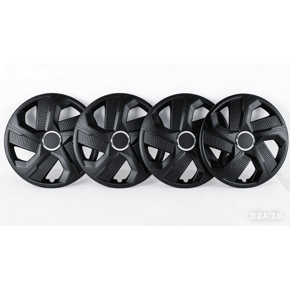 14 Inch Hubcaps - Universal Replacement Wheel Covers - Car Hubcaps for Auto Tire Replacement Black Rim Trim Covers for Car SUV Truck Automotive Accessories Matte Black PP Material