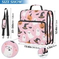 thumbnail image 2 of FORMRS Zipper Binder with Shoulder Strap 2-inch Ring 500 Sheet Capacity File Bag, Pink Halloween Ghosts, 2 of 5