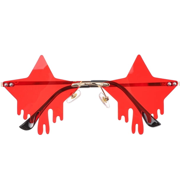 KAKOWELY 1 par de gafas de sol sin montura, divertidas, con forma de estrella, modernas.