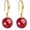 Red, variant on Agate Bead Dangle Earrings for Women Large Pearl Round Colored Balls Drop Earrings Jewelry[i3509]