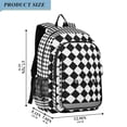 thumbnail image 2 of FORMRS Unisex School Backpack 17" Student Travel Bag with Laptop Compartment, Black and White Geometric, 2 of 7