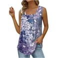 thumbnail image 2 of Puntoco Camisetas ajustadas para mujer Camiseta holgada cómoda con estampado de moda para mujer Top sin mangas, 2 of 5