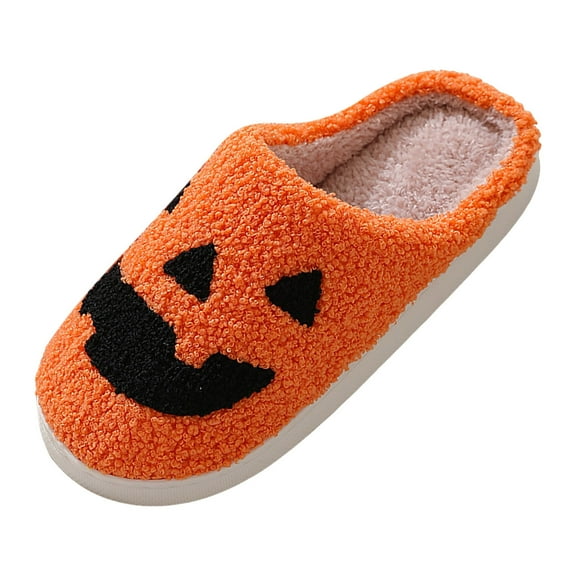 2025 New Comfortable Home Hard Sole Slippers Womens Pumpkin Warm Winter Cotton Womens Slippers Size 9 Slippers For Couples Thick Womens Fuzzy Slippers Sole Soft Sole Shoes Thickened And Non