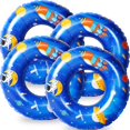 thumbnail image 1 of Floating Swimming Ring 35.4 Inch Inflatable Pool Floats Star Sky Theme Big Swim Tubes Large Inner Pool Floaties Round Beach Floaters for Kids Adults Summer Beach Swimming Parties (4 Pieces), 1 of 7
