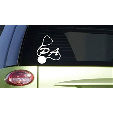 PA *I389* 8 inch Sticker decal physician assistant stethoscope