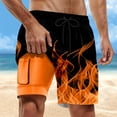 thumbnail image 2 of Letdown Men's Swim Trunk Knee Length Boardshort Printed Swimming Swimsuit Beach Shorts with Pockets Bathing Suit, 2 of 4