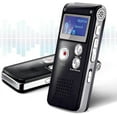 thumbnail image 1 of Grabadora de Voz Digital de 8GB - Grabadora Activada por Voz con Reproducción, Grabadora de Cinta Portátil Mejorada para Conferencias, Reuniones, Entrevistas, Grabadora de Audio Dictaphone USB, MP3,, 1 of 6