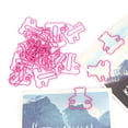 thumbnail image 4 of Bear 20PCS Mini Plastic Coated Wire Paperclip Bear Shape Bookmark Clip File Notebook Holder, 4 of 7