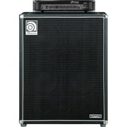 Angle View: Ampeg SVT-7PRO Head and SVT-410HLF Cabinet Bass Stack