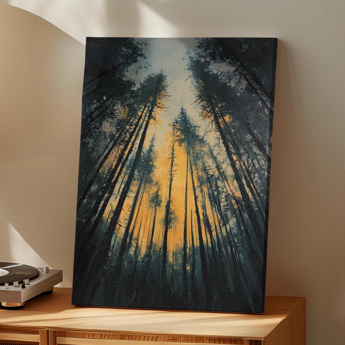 Tree Canopy Moody Forest Dark Cottagecore Botanical Nature Wall Art Print