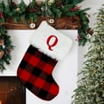 thumbnail image 4 of Lohuatrd Christmas Stockings Pendant Letter Embroidered Vintage Red And Black Grid Pattern Christmas Stocking for Home Decoration, 4 of 8