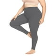 thumbnail image 2 of FUNUONY Plus Size Leggings for Women-Stretchy Tummy Control High Waist Workout Yoga Pants Stretch Is Comfort Women's Cotton/Spandex Plus Size Leggings Grey Xxl, 2 of 6