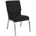 thumbnail image 1 of Flash Furniture Hercules Series Black Fabric Stacking Church Chair, 1 of 9