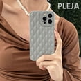 thumbnail image 1 of Funda de teléfono a cuadros de diamantes brillantes de lujo para iPhone 14, 11, 12, 13 Pro Max, 14 Plus, cubierta suave, Color sólido, lindas Fundas protectoras Fivean unisex, 1 of 2