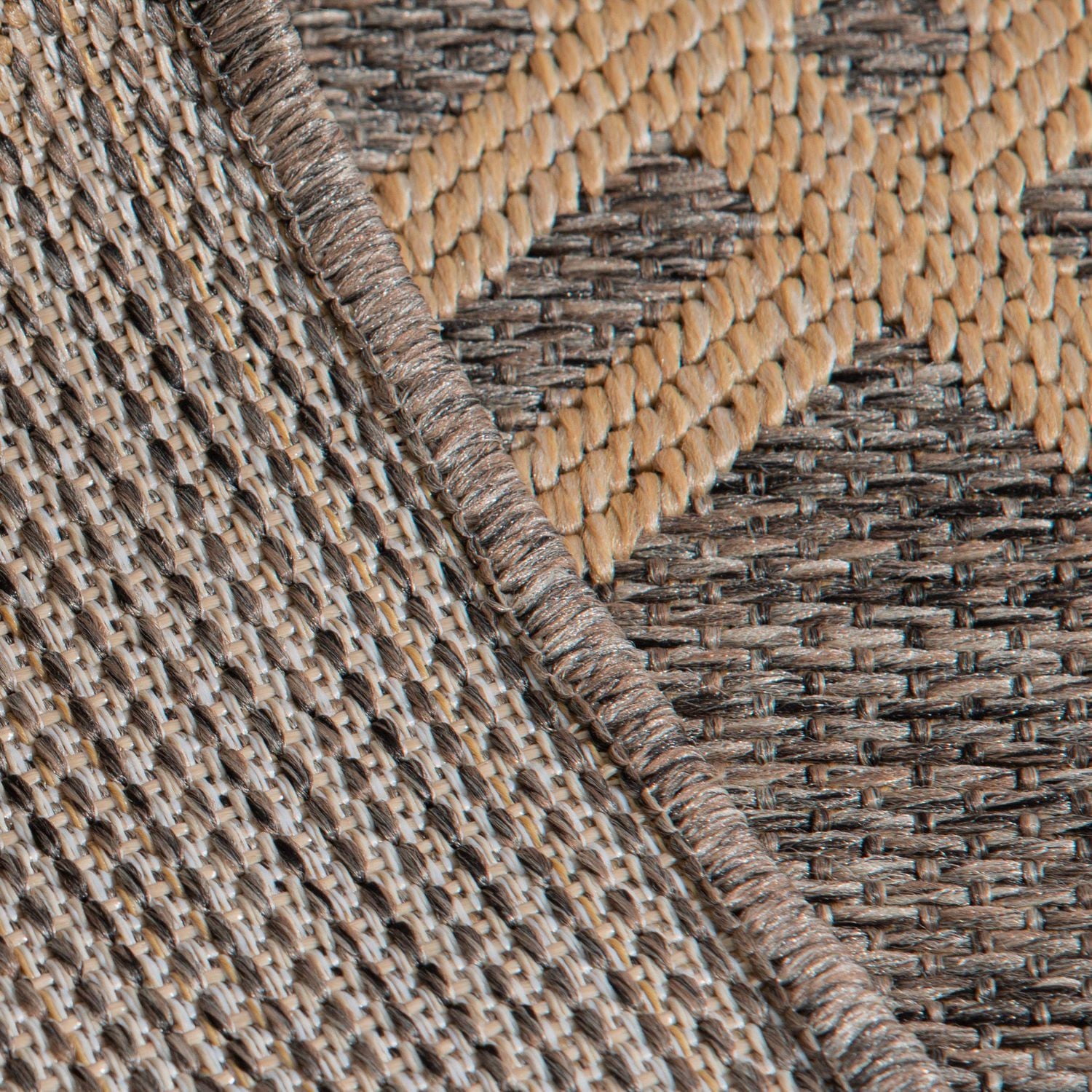 Tapis tissé marron et crème Smithleighs