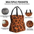 thumbnail image 3 of Orange and Brown Of Leopard Print Drawstring Lunch Bag Women - Drawstring Lunch Bag Insulated for Work Office - Stain-Resistant Large Lunchbags for Women with Multi-Pockets, 3 of 6
