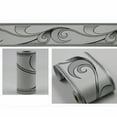 thumbnail image 5 of ABODELINE 4 Pack Elegant Silver Grey Molding Wallpaper Border Peel Stick Home Ceiling Decorative Border for Bathroom Living Room Kitchen Each Piece 5.1inch x 32.8ft, 5 of 6