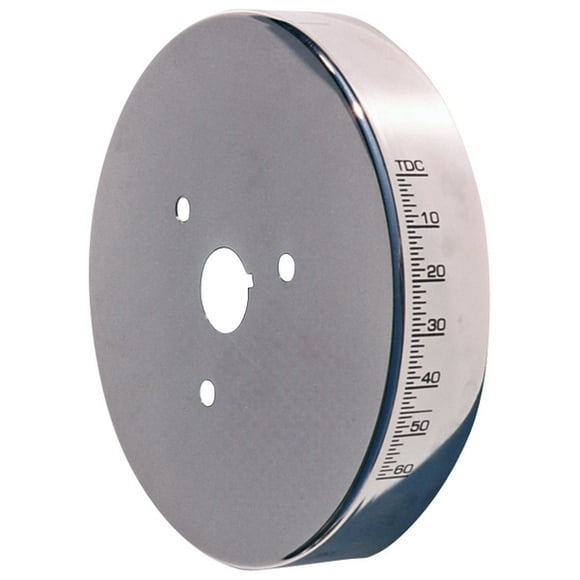 Proform Parts 66518CC Harmonic Balancer Cover For Use With Small Block Chevy Engine; 8 Inch; Chrome; Aluminum