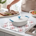 thumbnail image 2 of Pioneer Flower Floral Print Pattern Kitchen Dish Drying Mat 1 Pack, Ultra Absorbent Microfiber Drainer Mat, 16"x18", 2 of 6