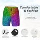 thumbnail image 3 of Fotbe Colorful Glitter Traje de Baño para Hombre – Shorts de Natación de Secado Rápido con Forro y Bolsillos-X-Large, 3 of 6