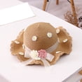 thumbnail image 4 of ZRBYWB Baby Sun Hat Summer Children's Flower Bow Decorated Hat Rope Beach Hat Sun Hat Summer Hat, 4 of 6
