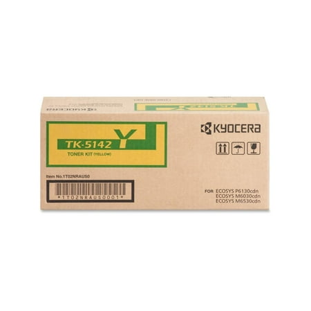 UPC: 0632983034101 | Yellow Toner Cartridge for Kyocera TK-5142Y ECOSYS M6530cdn  ECOSYS P6130cdn  Genuine Kyocera Brand